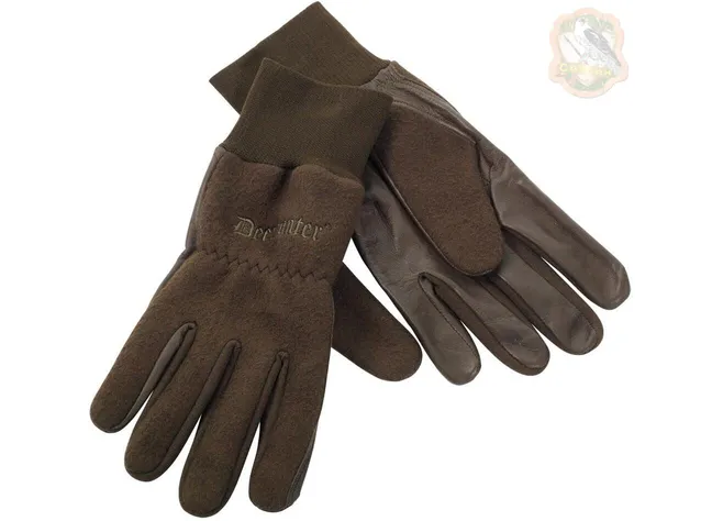 Перчатки DeerHunter Fleece Gloves w.Leather (376 Art Green) Фото 1